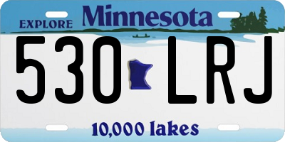 MN license plate 530LRJ