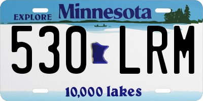 MN license plate 530LRM