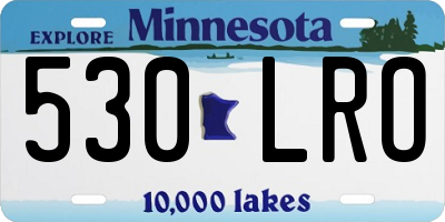 MN license plate 530LRO