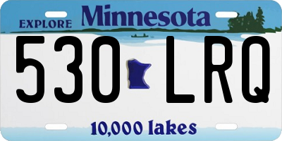 MN license plate 530LRQ