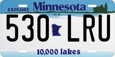 MN license plate 530LRU