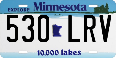MN license plate 530LRV