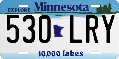 MN license plate 530LRY