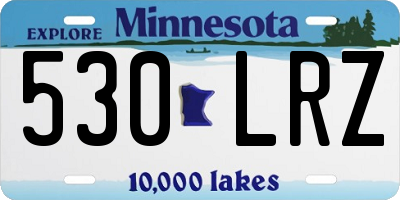 MN license plate 530LRZ