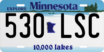 MN license plate 530LSC