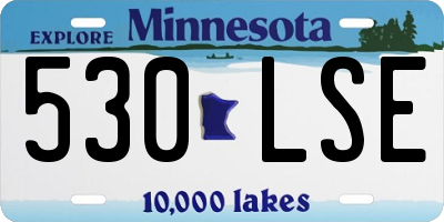 MN license plate 530LSE