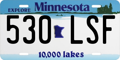 MN license plate 530LSF