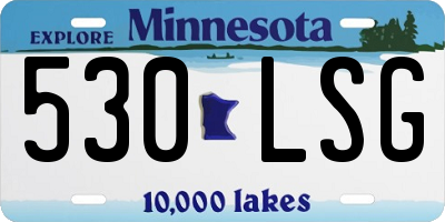 MN license plate 530LSG