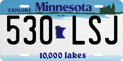 MN license plate 530LSJ