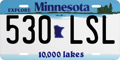 MN license plate 530LSL