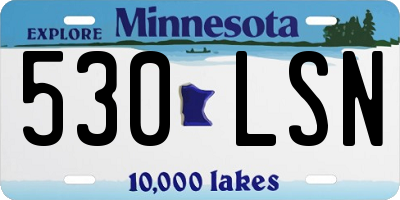 MN license plate 530LSN