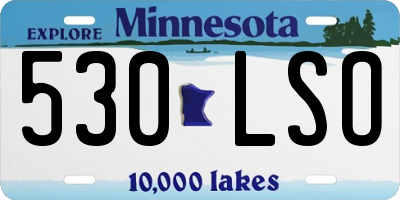 MN license plate 530LSO