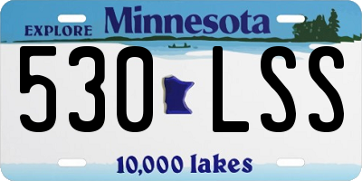 MN license plate 530LSS