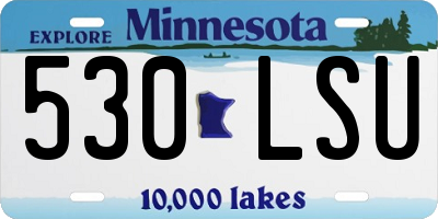 MN license plate 530LSU