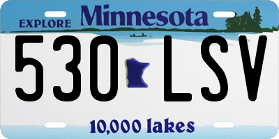 MN license plate 530LSV