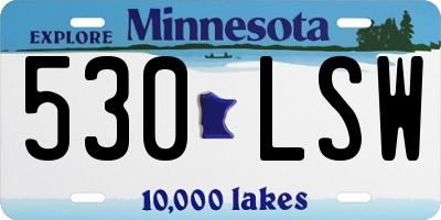 MN license plate 530LSW