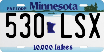 MN license plate 530LSX