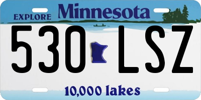 MN license plate 530LSZ