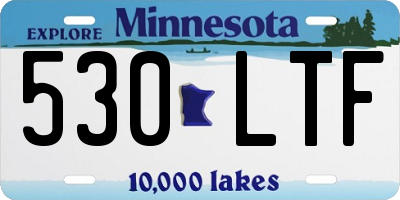 MN license plate 530LTF