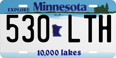 MN license plate 530LTH