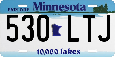 MN license plate 530LTJ