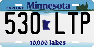 MN license plate 530LTP