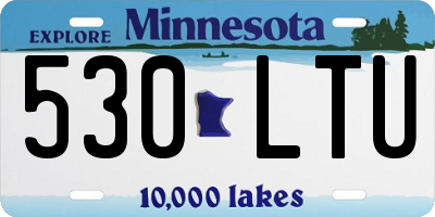 MN license plate 530LTU