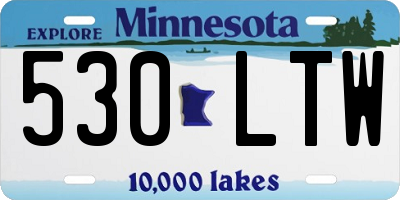 MN license plate 530LTW