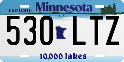 MN license plate 530LTZ