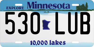 MN license plate 530LUB