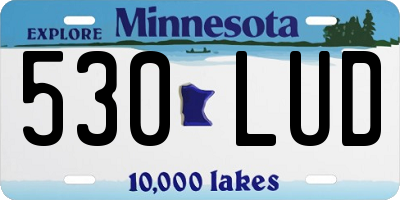 MN license plate 530LUD
