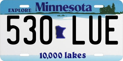 MN license plate 530LUE