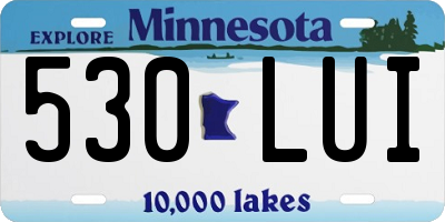 MN license plate 530LUI