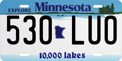 MN license plate 530LUO