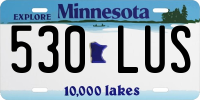 MN license plate 530LUS