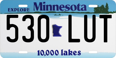 MN license plate 530LUT