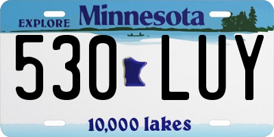 MN license plate 530LUY