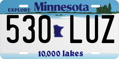 MN license plate 530LUZ