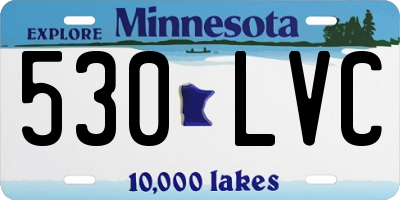 MN license plate 530LVC