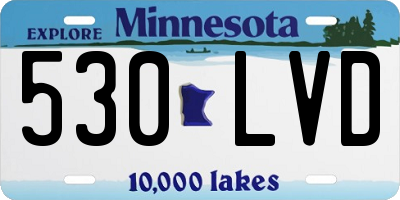 MN license plate 530LVD