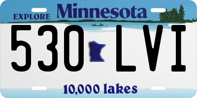 MN license plate 530LVI