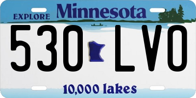 MN license plate 530LVO