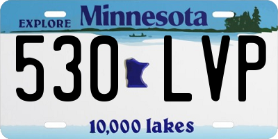 MN license plate 530LVP