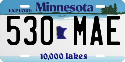MN license plate 530MAE