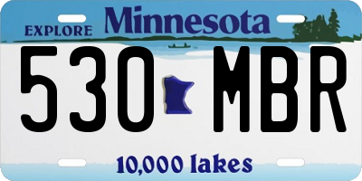 MN license plate 530MBR