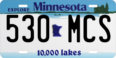 MN license plate 530MCS