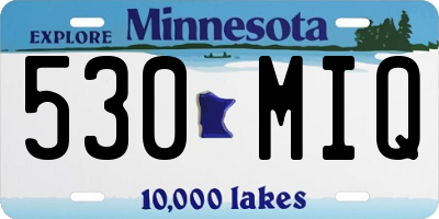 MN license plate 530MIQ