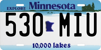 MN license plate 530MIU