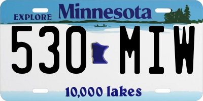 MN license plate 530MIW