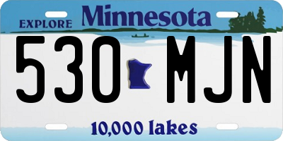 MN license plate 530MJN